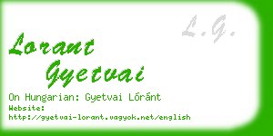 lorant gyetvai business card